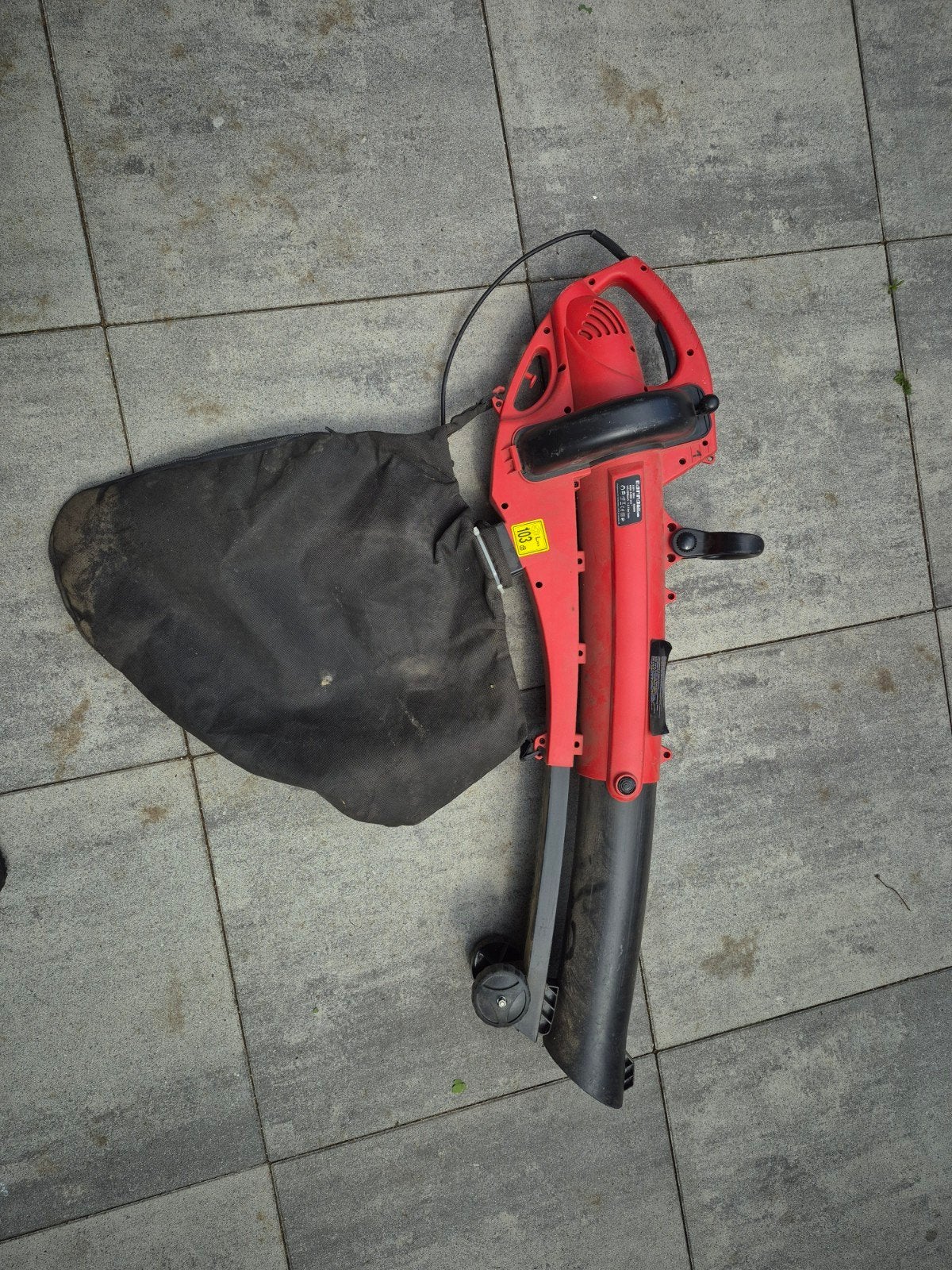 Gamma BR-35V Bladblazer/Bladzuiger 3000W, Gebruikt, Met opvangzak, Handgedragen, Ophalen of Verzenden