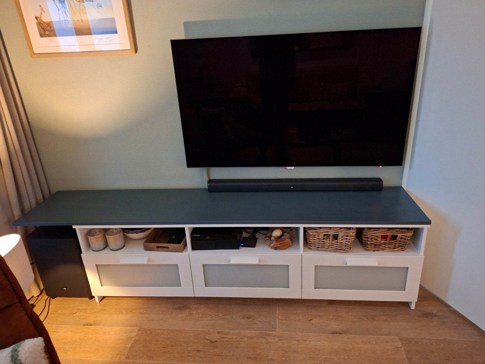 Ikea Brimnes tv meubel, Ophalen, 150 tot 200 cm, Zo goed als nieuw, Minder dan 100 cm