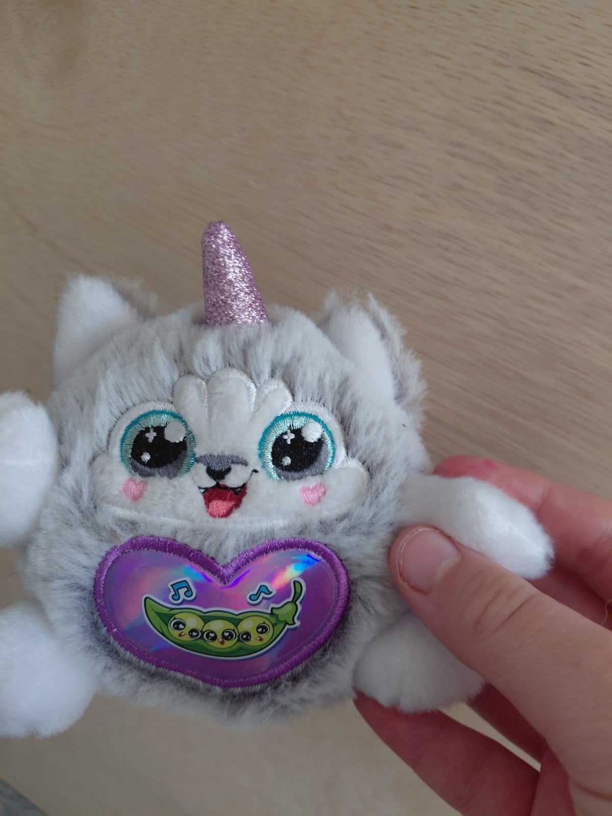 Schattige eenhoorn/hond knuffel, Eenhoorn, Grijs, Ophalen of Verzenden, Zo goed als nieuw