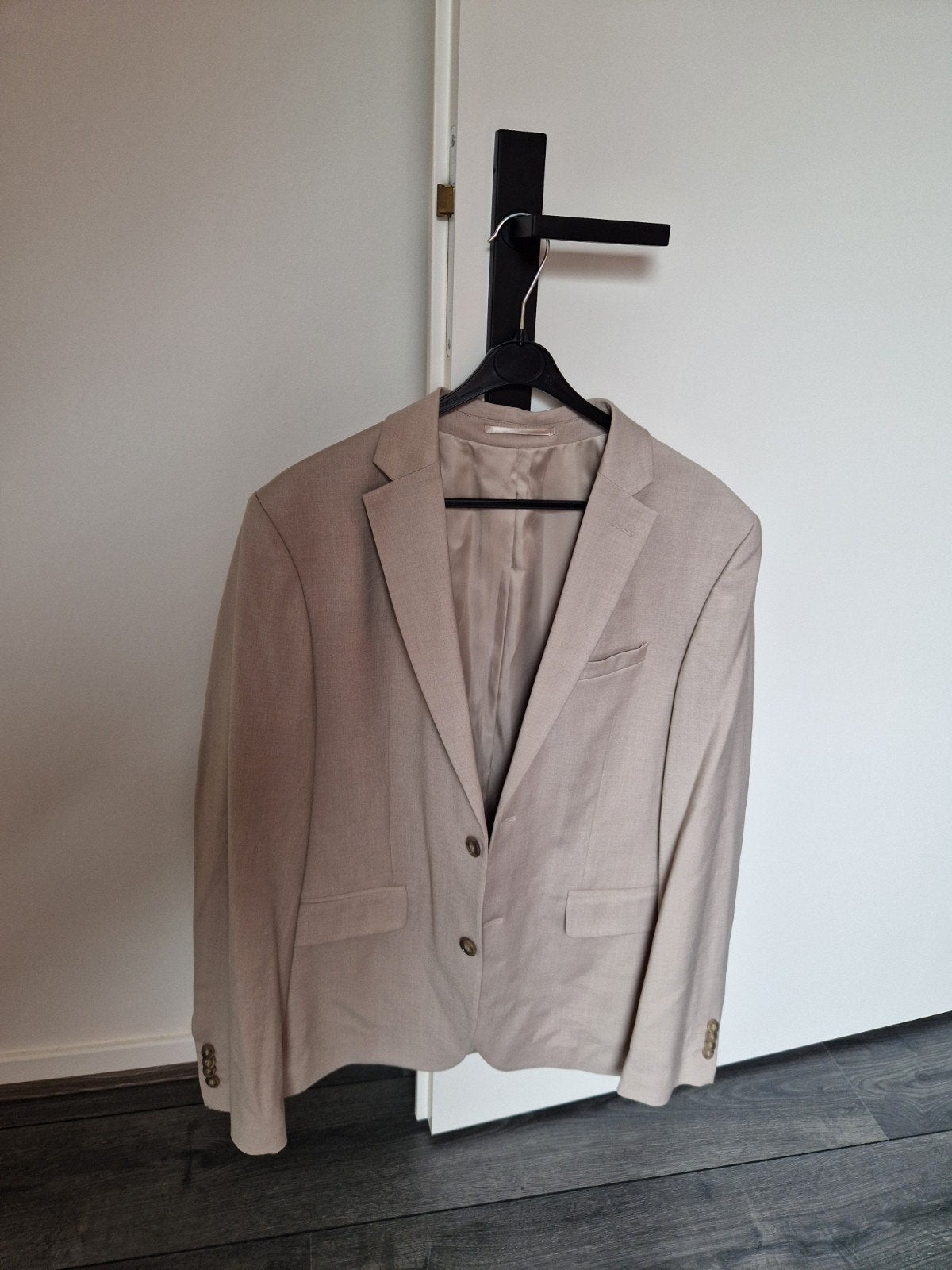 Nieuw beige pak H&M heren, Maat 48/50 (M), Beige, Nieuw, Ophalen of Verzenden