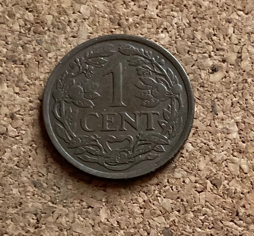 Munt - Nederland 1 cent 1941., Ophalen of Verzenden, Koningin Wilhelmina, 1 cent, Losse munt