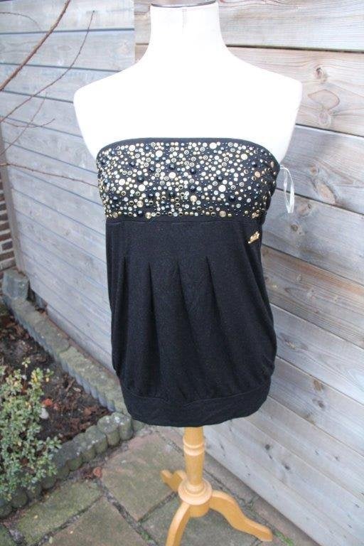 Top zwart Strapless MET mt XL Vaste prijs AANBIEDING, MET Jeans, Zwart, Maat 46/48 (XL) of groter, Ophalen of Verzenden