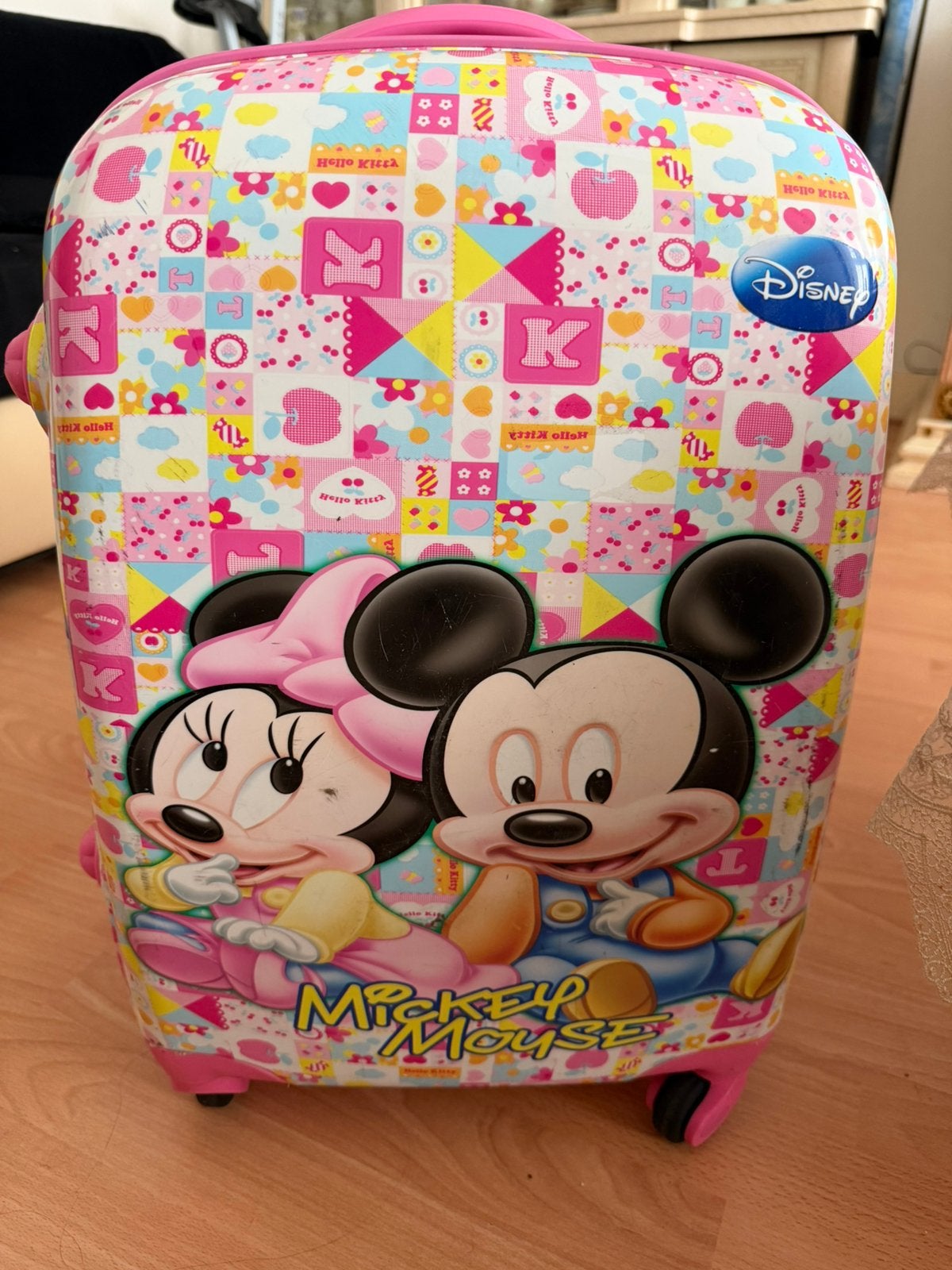 Mickey mouse koffer, Ophalen, Hard kunststof, Minder dan 50 cm, Zo goed als nieuw