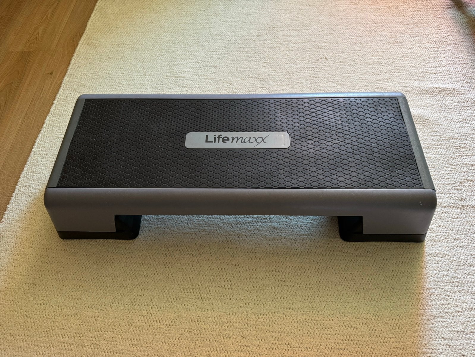 Lifemaxx verstelbare Aerobic step, zwart met grijs, Sport en Fitness, Fitnessmaterialen, Ophalen, Gebruikt, Stepbank