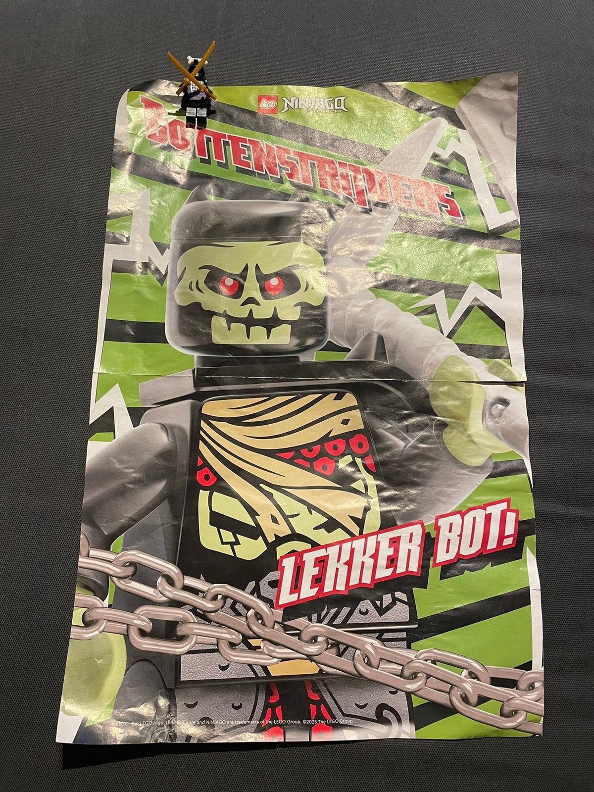 Lego Ninjago Poster met minifiguur, Verzenden, Gebruikt, Overige merken