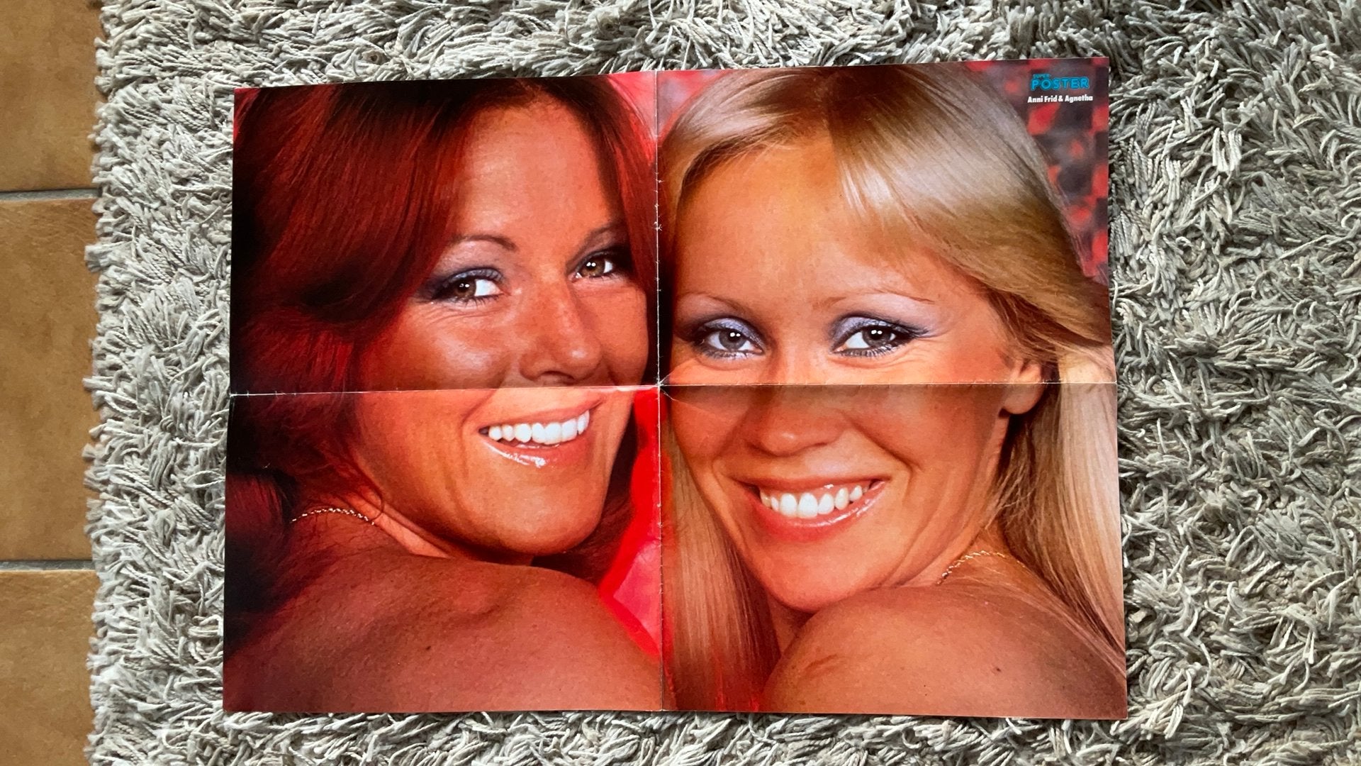 Leuke Poster ABBA’s Frida En Agnetha, Ophalen of Verzenden, Gebruikt, Poster, Artwork of Schilderij