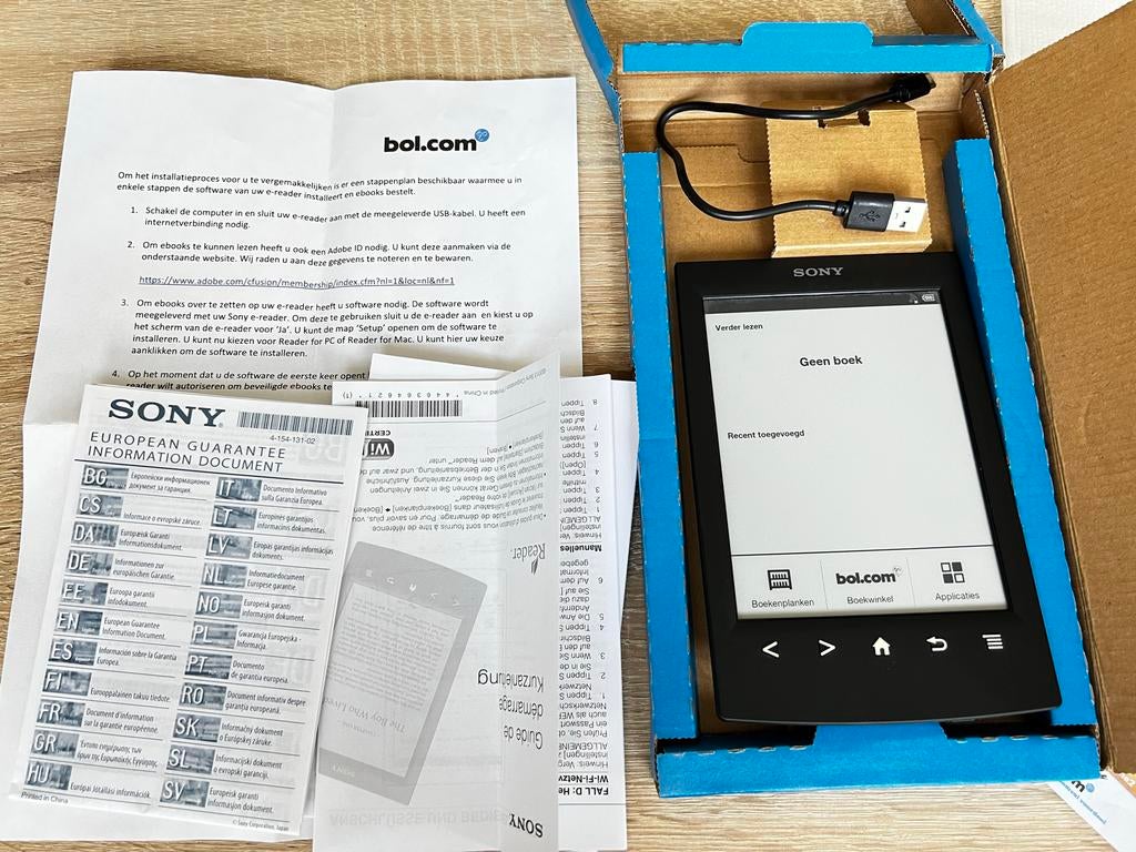 Sony Reader PRS-T2N E-reader, Ophalen of Verzenden, Zo goed als nieuw, 4 GB of minder, Touchscreen