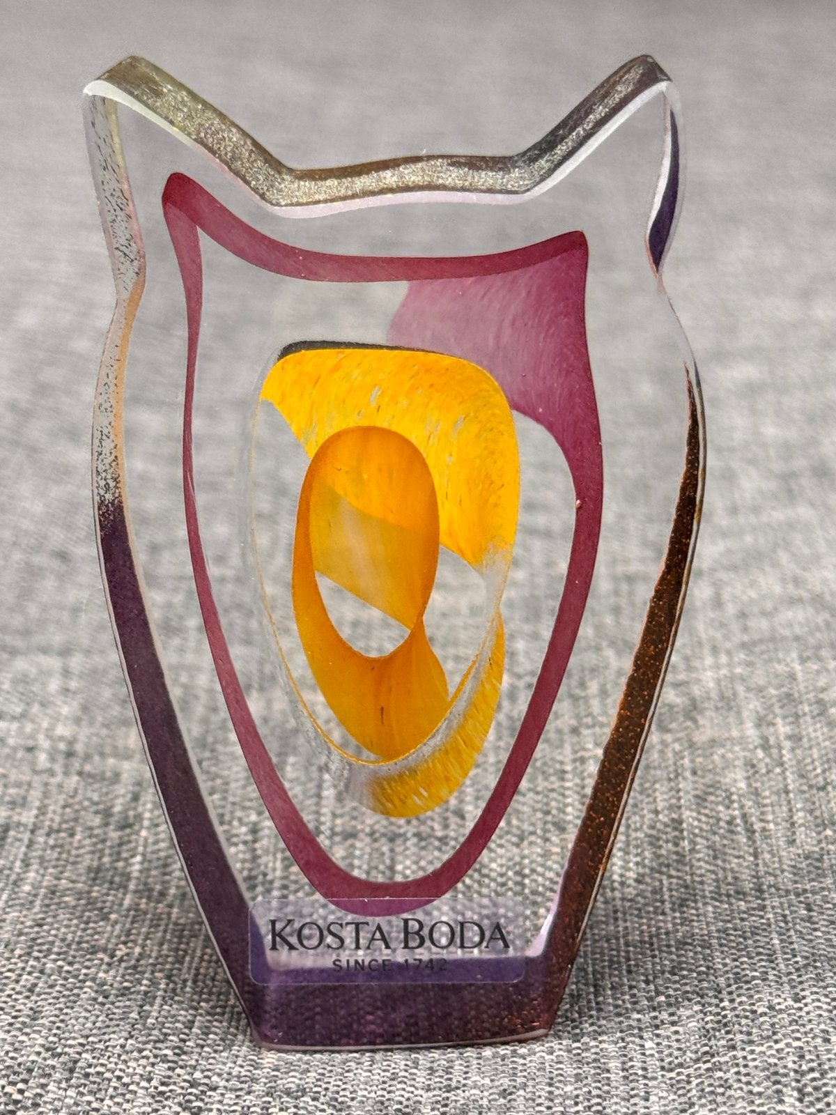 Uil Kosta Boda Bertil Vallien, Glas, Meerkleurig, Object, Ophalen of Verzenden