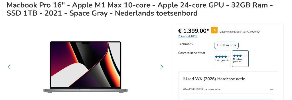Imac + MacBook Pro 16, Computers en Software, 2 tot 3 Ghz, 512 GB, Refurbished, 16 inch