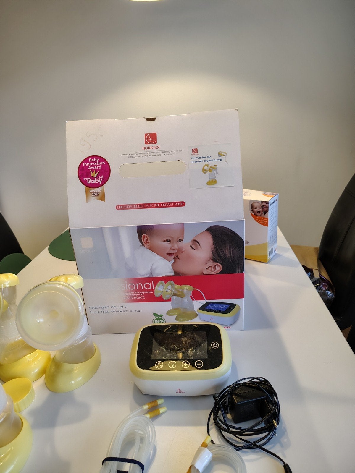 Horigen Elektrische Dubbele Borstkolf met Accessoires, Kinderen en Baby's, Babyvoeding en Toebehoren, Ophalen of Verzenden, Gebruikt