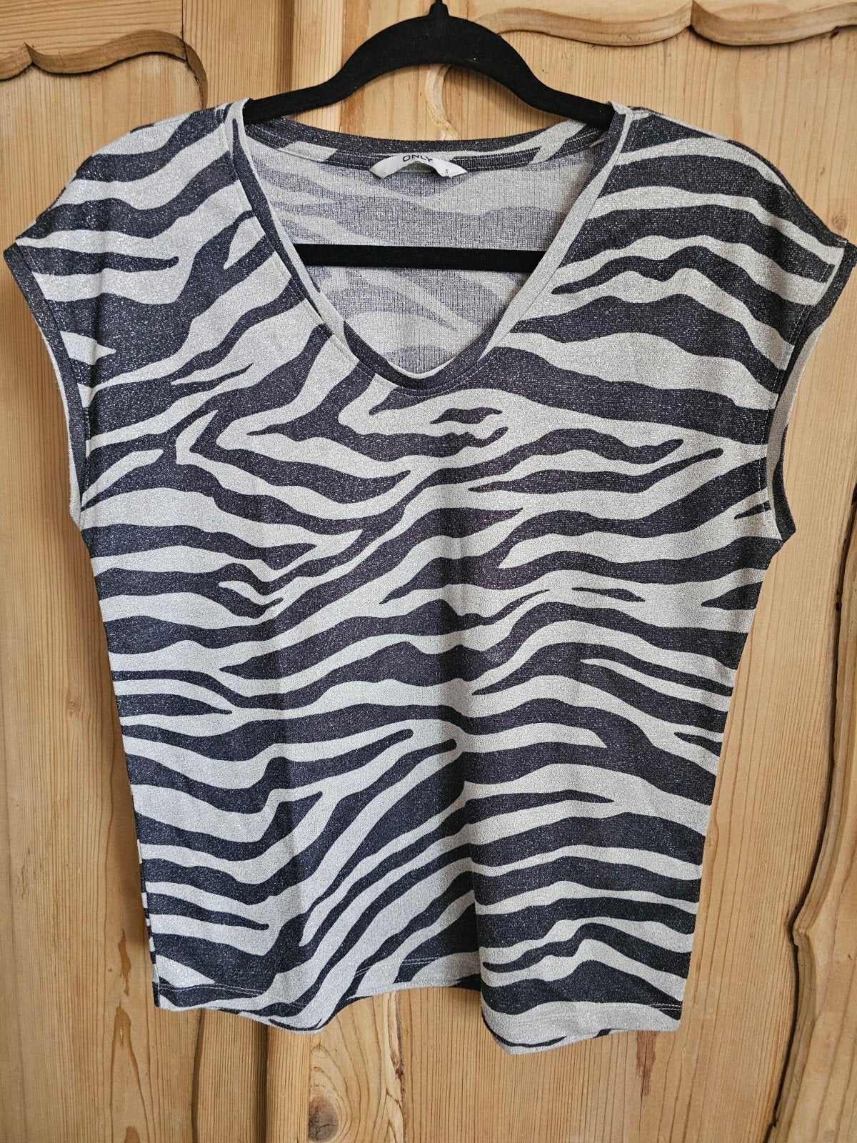 ONLY Zebra Print Top Maat S, Zwart, Ophalen of Verzenden, Korte mouw, Maat 36 (S)
