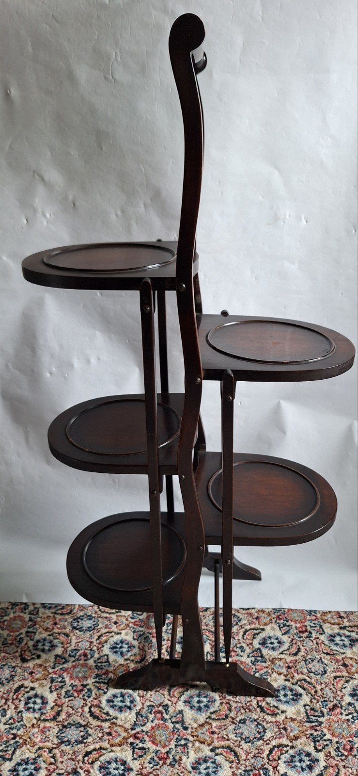 Antieke Engelse Opvouwbare cakestand / Etagère, Ophalen of Verzenden