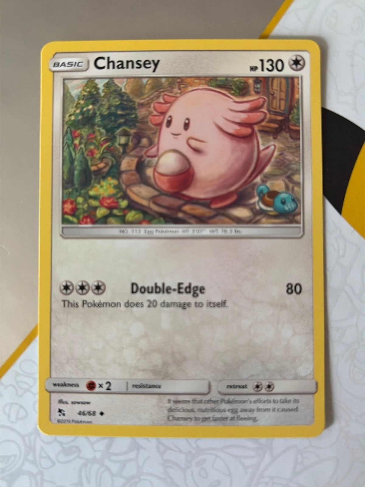 Chansey 46/68 Hidden Fates Common Pokémon Kaart, Ophalen of Verzenden, Zo goed als nieuw, Losse kaart