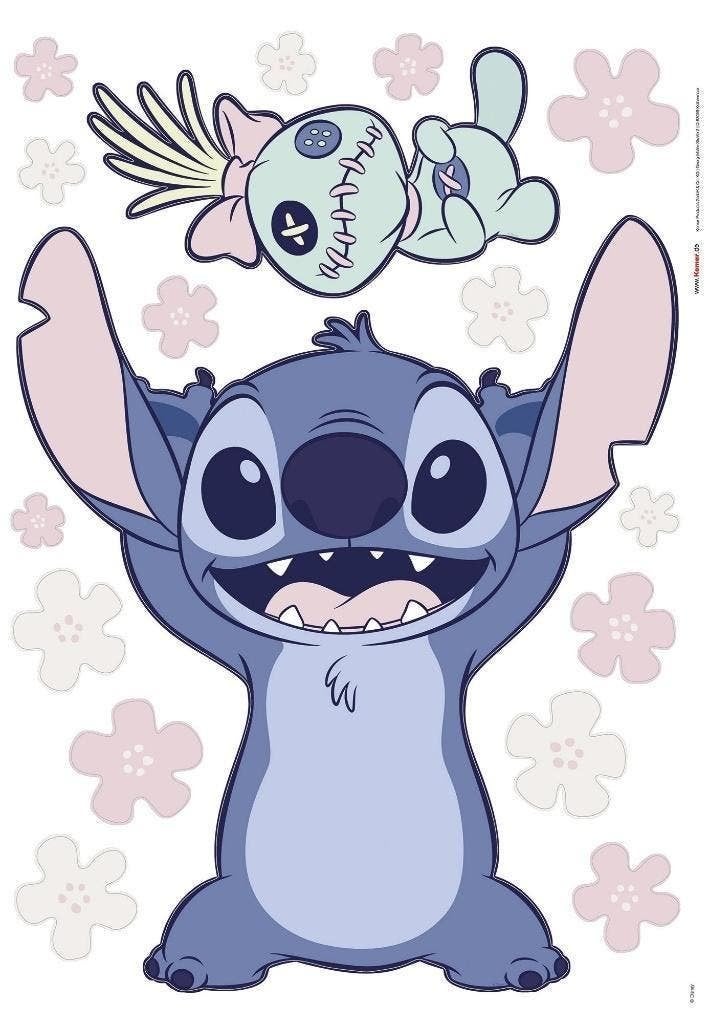 Stitch Muursticker Scrump 50x70 cm - Disney, Verzenden, Nieuw, Nvt, Nvt