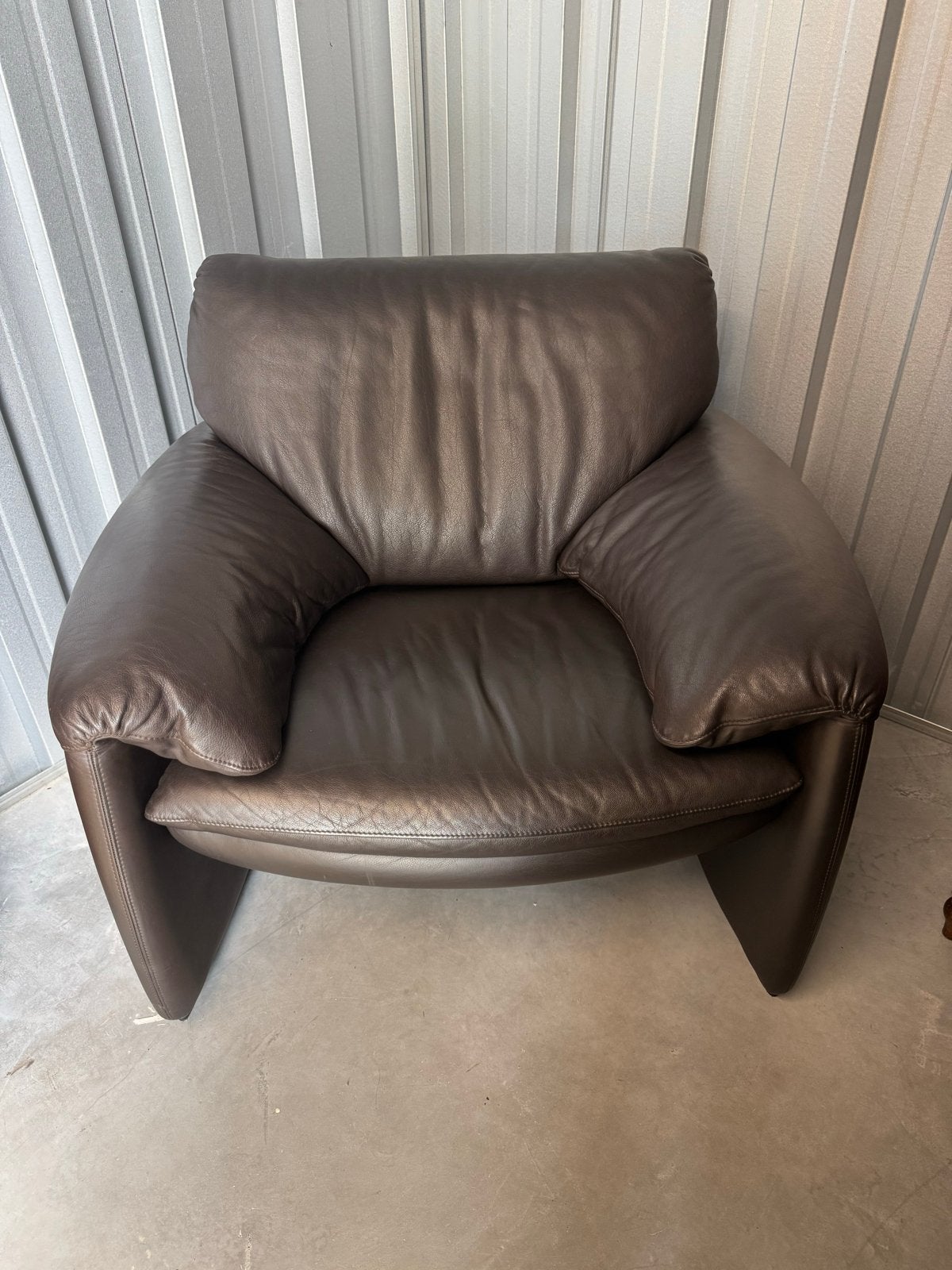 Leolux Bora Beta fauteuil -  vintage look, Ophalen of Verzenden, Gebruikt, Leer, 75 tot 100 cm