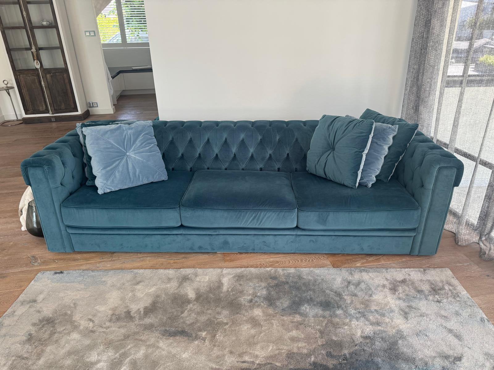 Jan Frantzen Art Deco bank Napels, Ophalen, 250 tot 300 cm, Driepersoons, 75 tot 100 cm