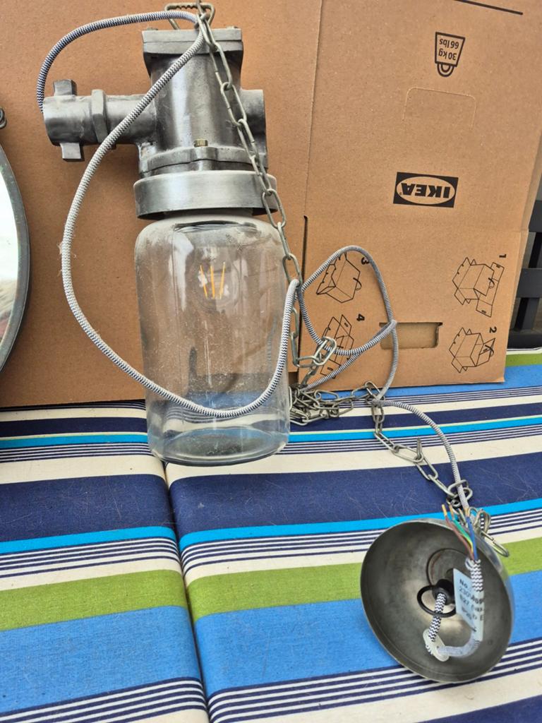 VT Wonen Industriële hanglamp Jar, Ophalen, Gebruikt, Industrieel, VT Wonen, Glas