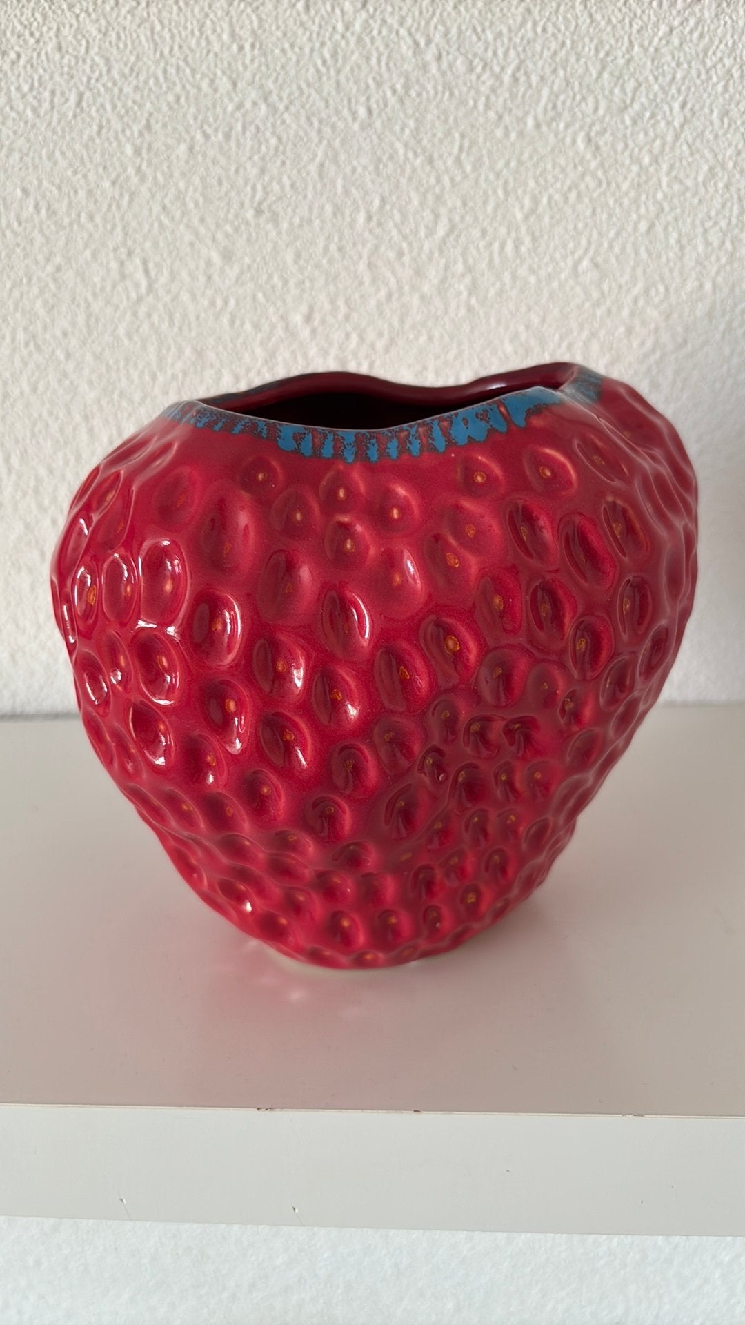 Des pots aardbeien vaas, Ophalen of Verzenden, Zo goed als nieuw, Handgemaakt