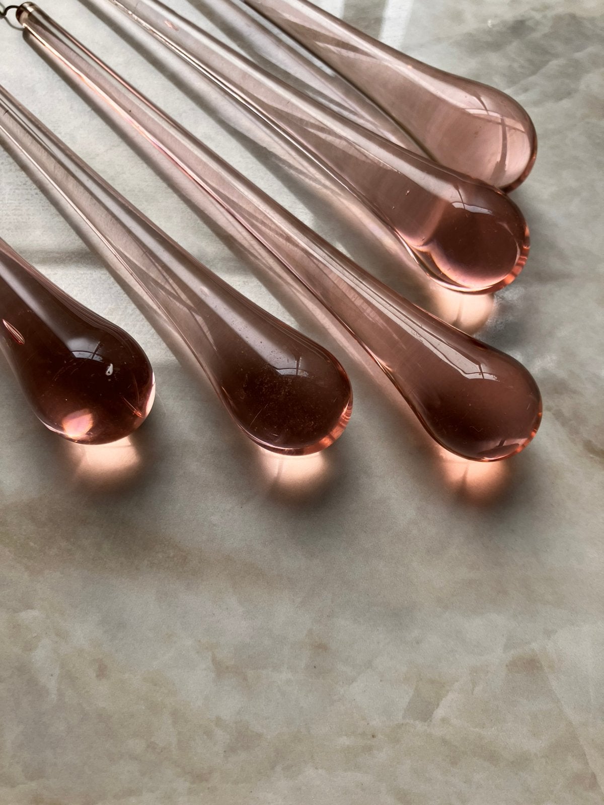 Set van 5 stuks Vintage Murano pegels / druppels ( 16 cm), Ophalen of Verzenden