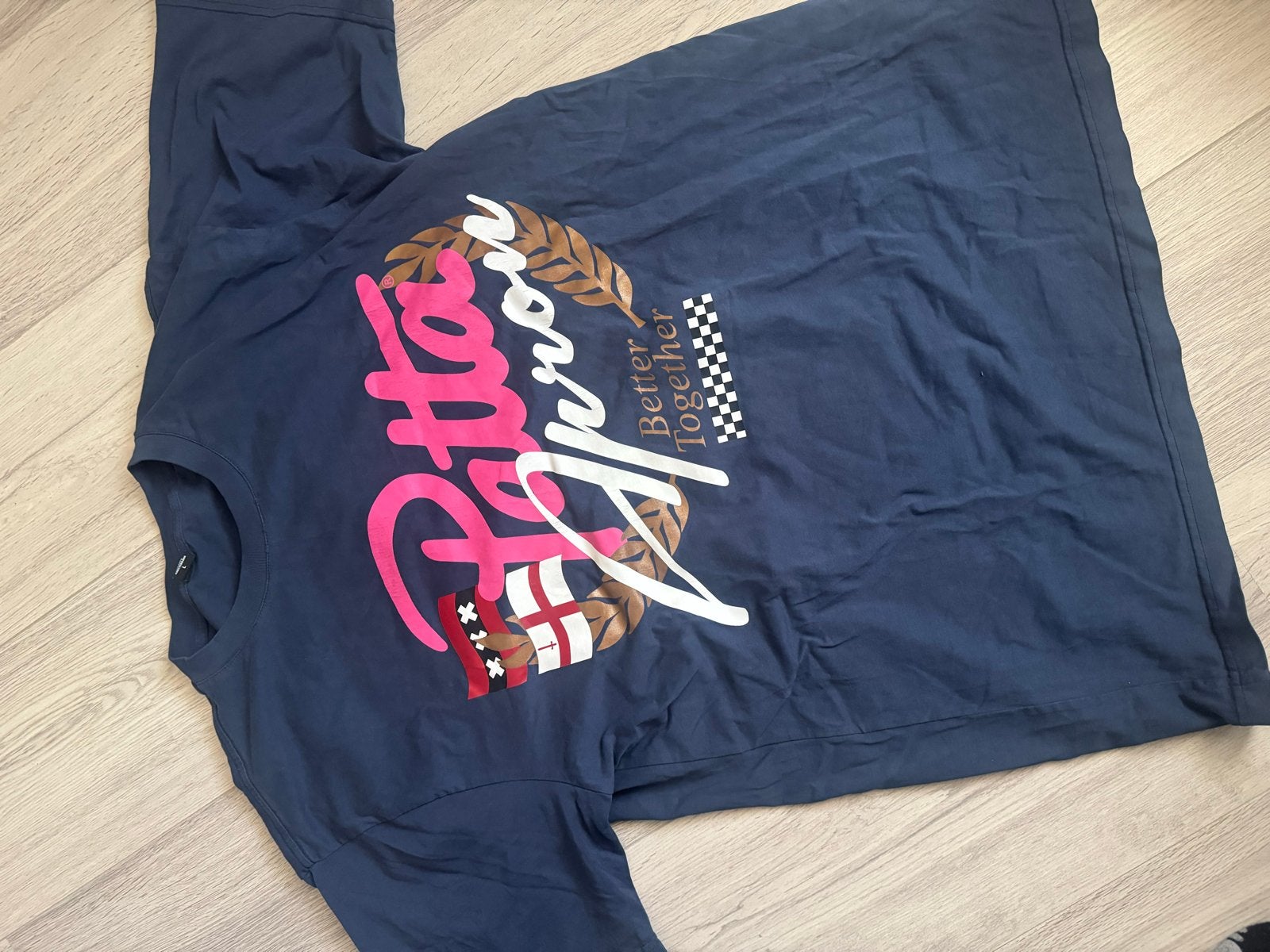 Patta x Apron Better Together T-shirt, Ophalen of Verzenden, Gedragen, Maat 52/54 (L), Blauw
