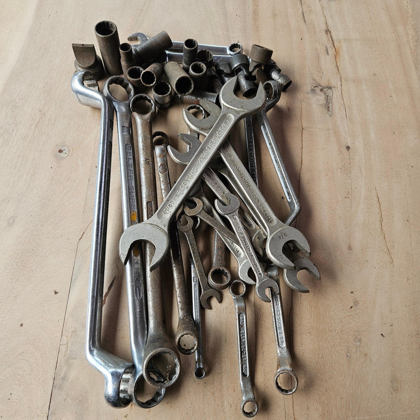 Diverse set Engels gereedschap - Sleutels en doppen, Ophalen, Gebruikt, Sleutel/ratel, Overige merken