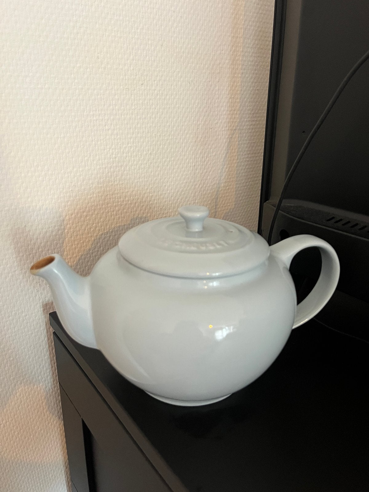 Le Creuset Theepot Lichtblauw - Gebruikt voor thee, Steen/keramiek, Le Creuset, Ophalen, Theepot/fluitketel