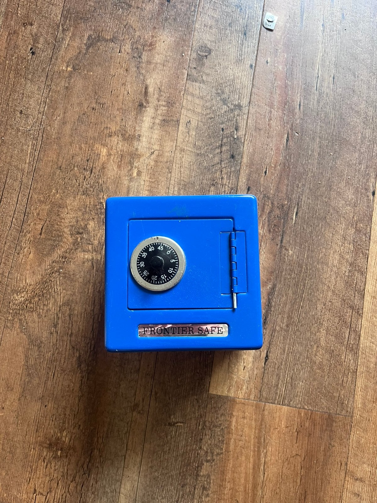 Frontier Safe spaarpot met cijferslot Metalen kluis blauw, Ophalen of Verzenden, Zo goed als nieuw, Metaal of Blik, Overige thema's