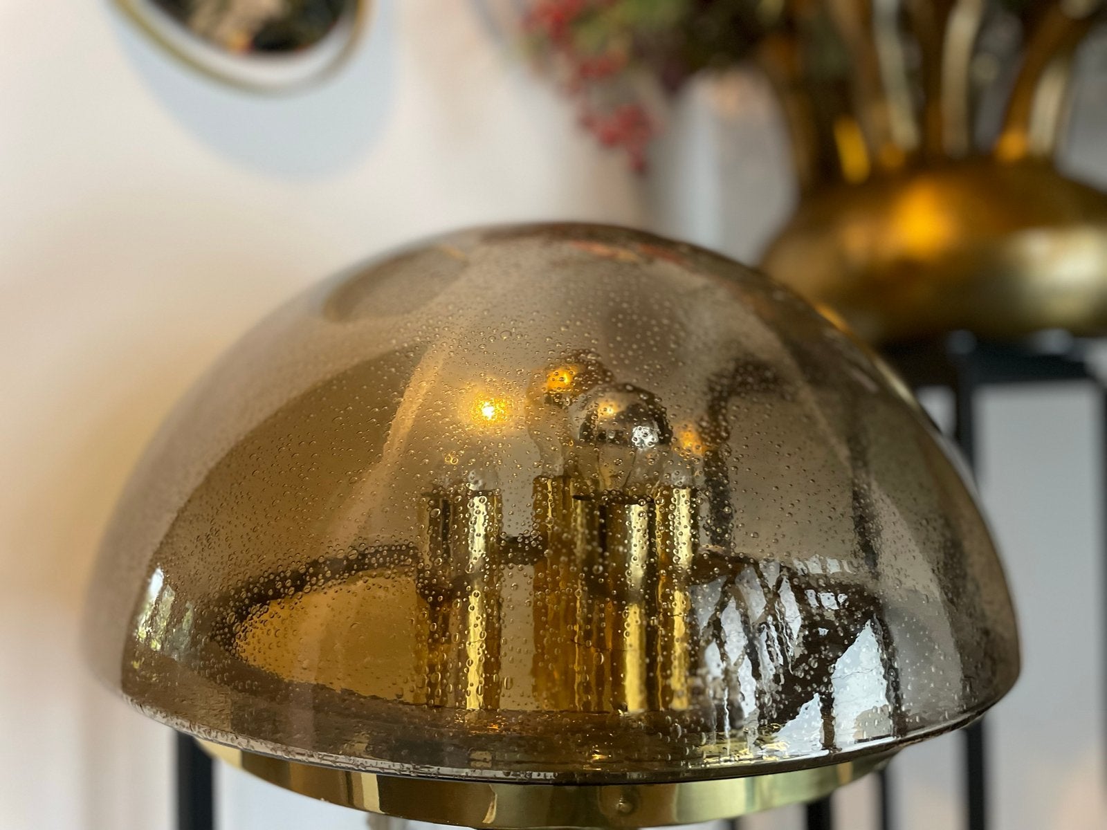 Vintage Glashütte Limburg Koepellamp - Plafond/Wand/Tafel, Huis en Inrichting, Ophalen of Verzenden