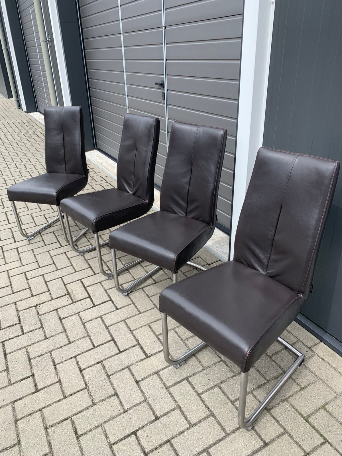 Henders en Hazel eetkamer stoelen Bruin leer eetkamerstoelen, Ophalen, Gebruikt, Bruin, Leer