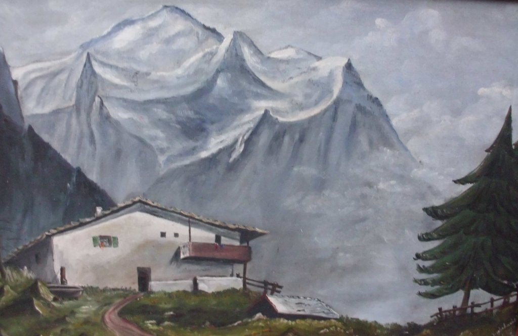 100 cm x 65  cm , Huyghebaert.  Belgié ., Antiek en Kunst, Ophalen, Doek, Gesigneerd, Landschap