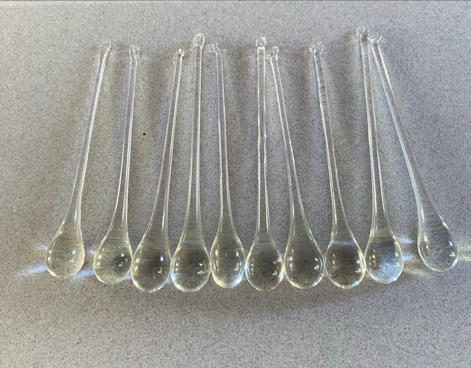 Vintage glazen druppels 8 cm, Ophalen of Verzenden