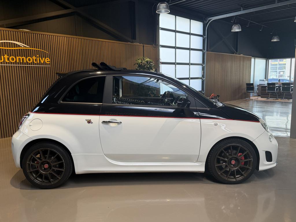 Fiat 500C 1.4-16V Abarth 140 PK Cabrio top Leder interieur N, Euro 5, Gebruikt, Zwart, 4 cilinders