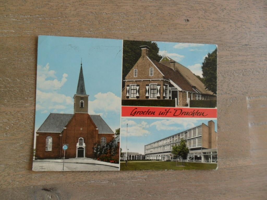Drachten, groeten uit 1973, Verzenden, 1960 tot 1980, Gelopen, Friesland
