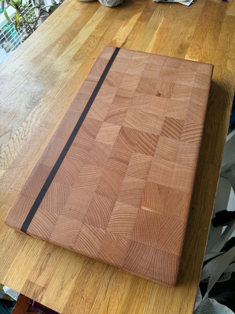 Handgemaakt Eindnerf Snijplank van Beukenhout, Hout, Snij-/serveerplank, Nieuw, Ophalen of Verzenden
