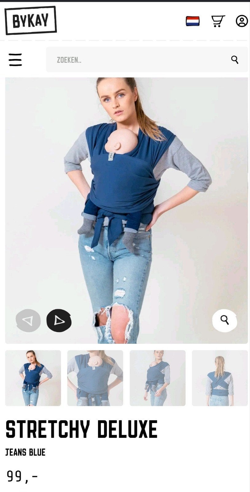 BYKAY Stretchy Wrap Deluxe L Draagdoek - Zo goed als nieuw, Ophalen of Verzenden, Zo goed als nieuw, Draagdoek, Overige merken