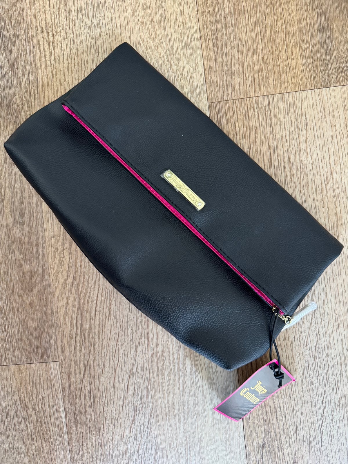 Juicy Couture Clutch Zwart Roze Nieuw, Sieraden, Tassen en Uiterlijk, Tassen | Damestassen, Ophalen of Verzenden, Zo goed als nieuw