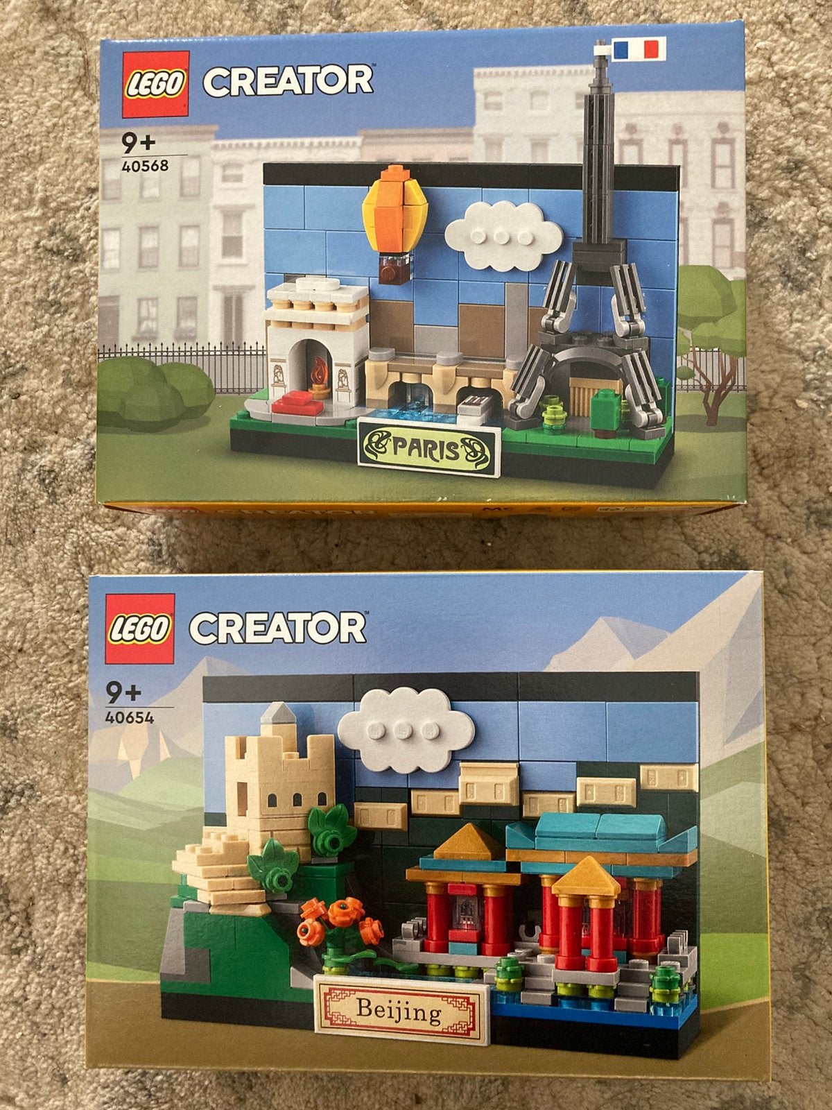 Lego creator Ansichtkaart 40654 Beijing + 40568 Paris (new), Lego, Nieuw, Ophalen of Verzenden, Compleet