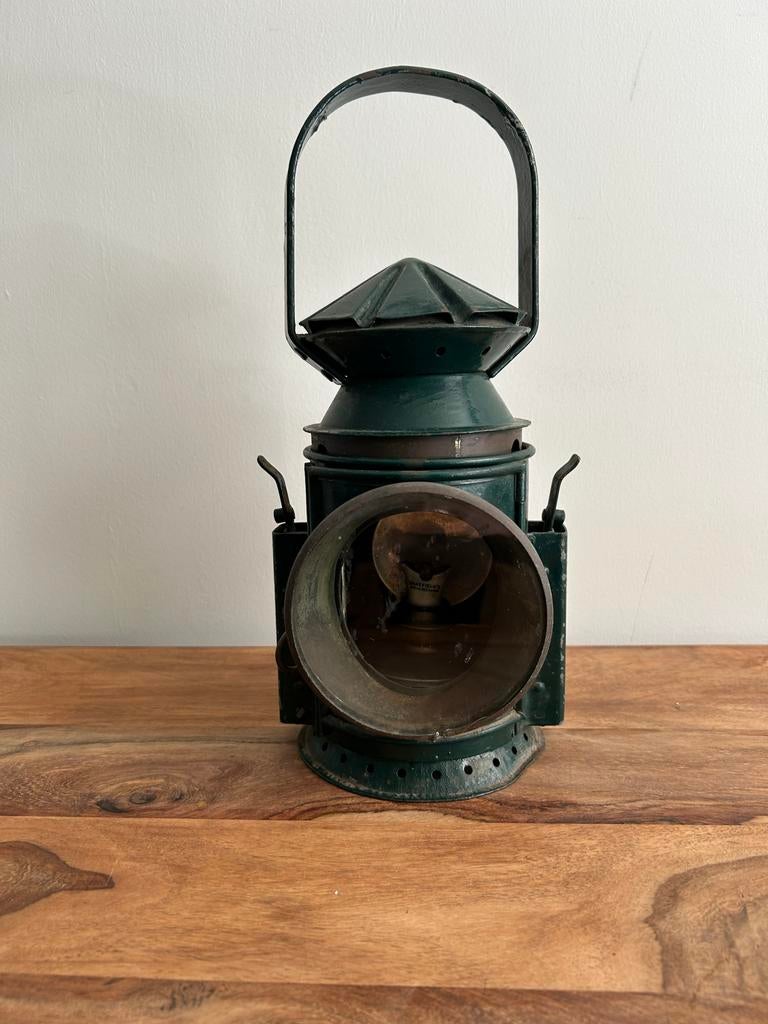Vintage spoorweglamp- antieke seinlamp, Ophalen of Verzenden