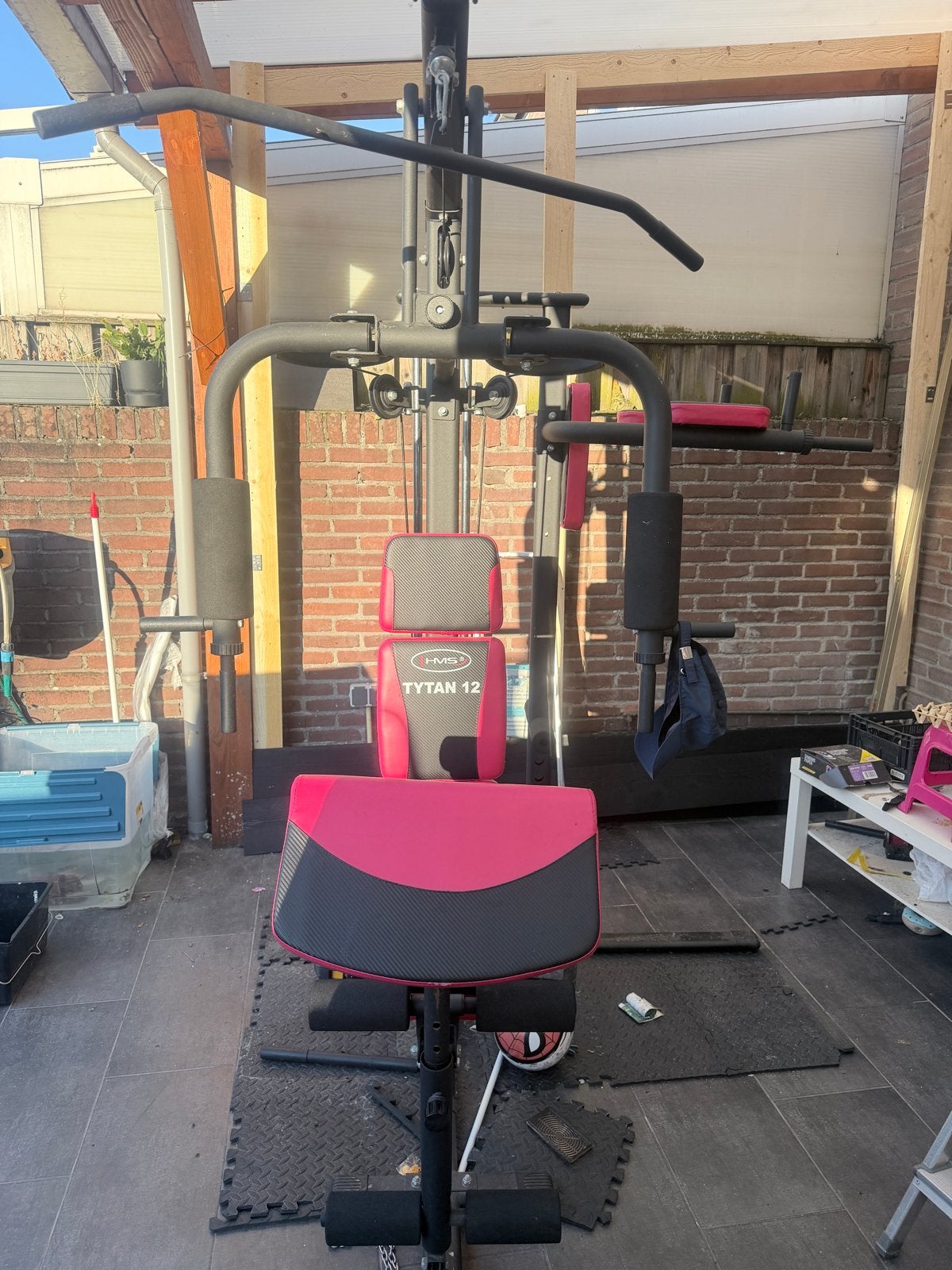 HMS Tytan 12 Home Gym Fitnessapparaat, Sport en Fitness, Fitnessmaterialen, Ophalen, Gebruikt, Armen, Fitnessbank