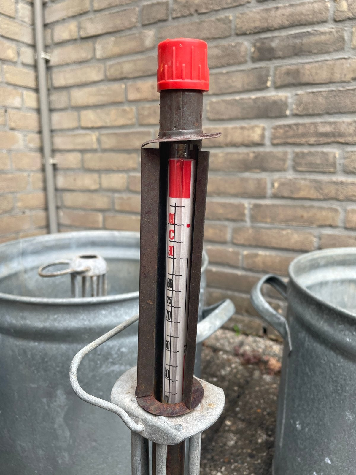 2x Weckketel met thermometer en inmaakrekken, Ophalen