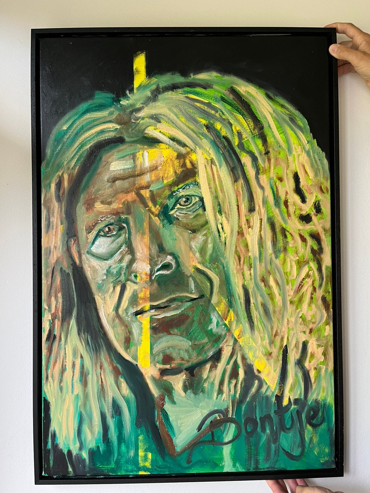 Portret schilderij, Ophalen