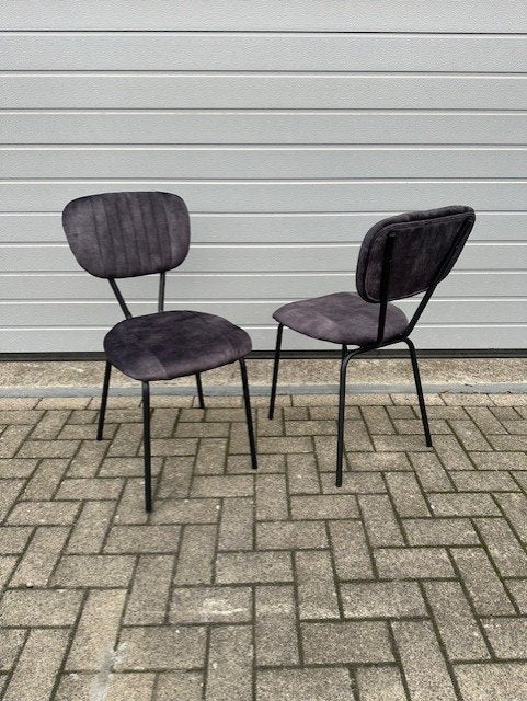 66 restaurant bistro stoelen antraciet adore garbo nieuw!, Ophalen, Nieuw, Stof, Grijs