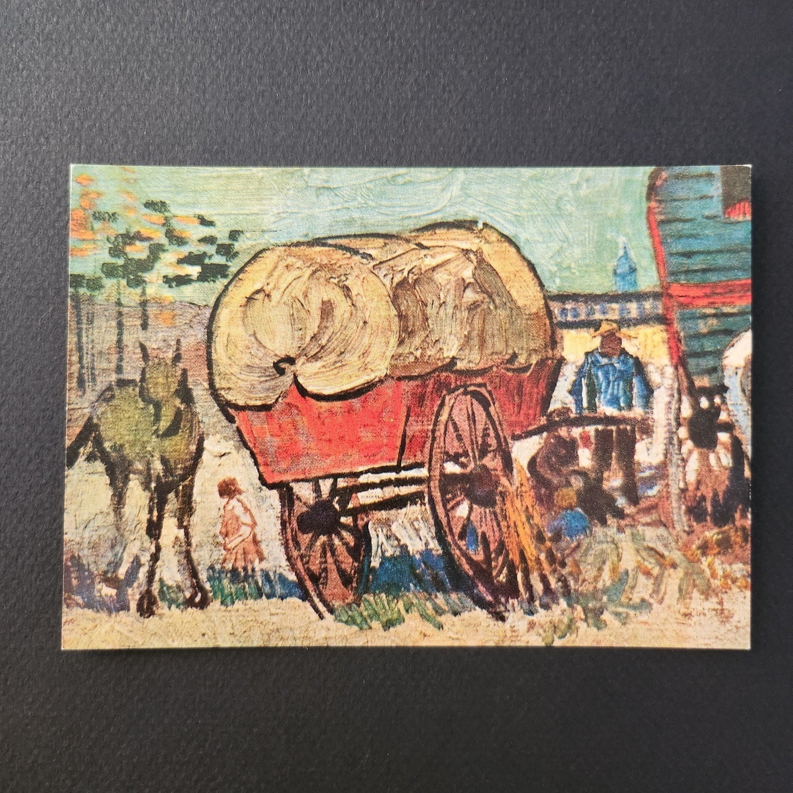 Kunstkaart Van Gogh - De Zigeunerwagen (detail), Verzenden, 1980 tot heden, Ongelopen, Cultuur en Media