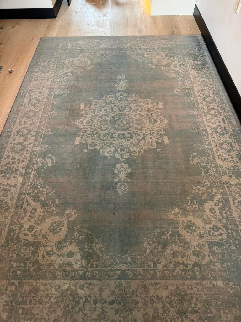 Vloerkleed 200 x 290 blauw, Blauw, 150 tot 200 cm, Vintage, 200 cm of meer