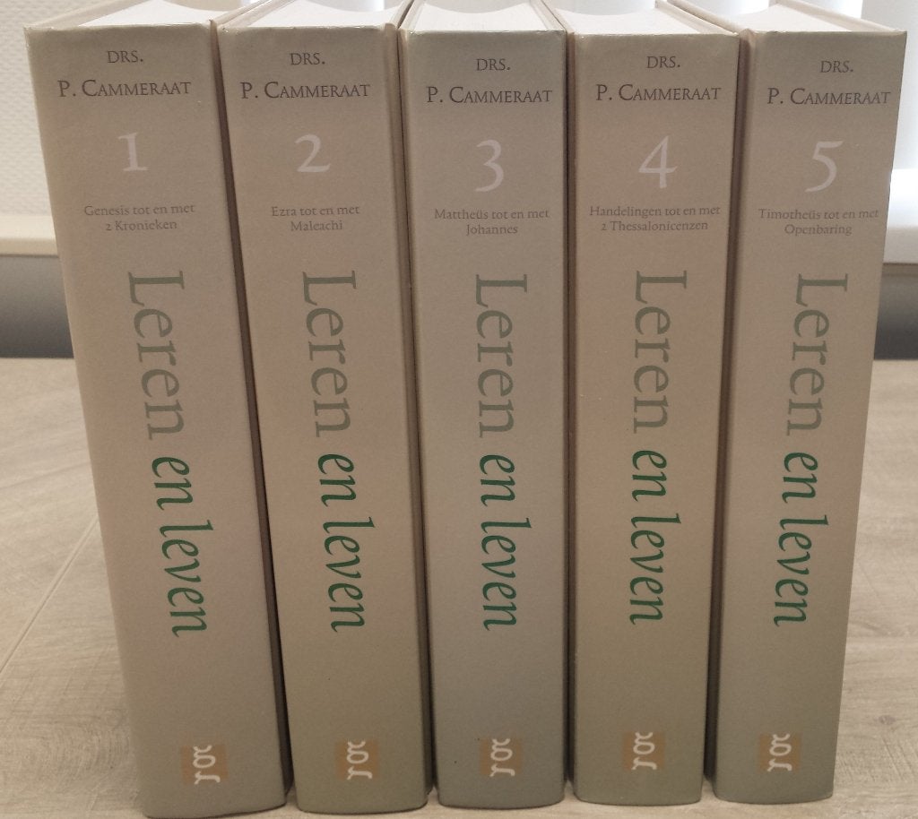 Cammeraat P. Leren en leven compleet 5 delen editie 2010, Boeken, Christendom | Protestants, Ophalen of Verzenden, Zo goed als nieuw