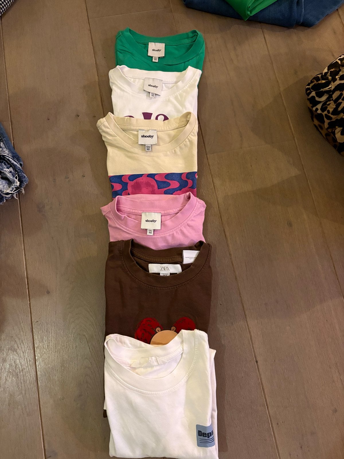 Gewilde t-shirts meisje Shoeby, Zara, Mango - 6 stuks, Ophalen of Verzenden, Zo goed als nieuw, Meisje, Setje