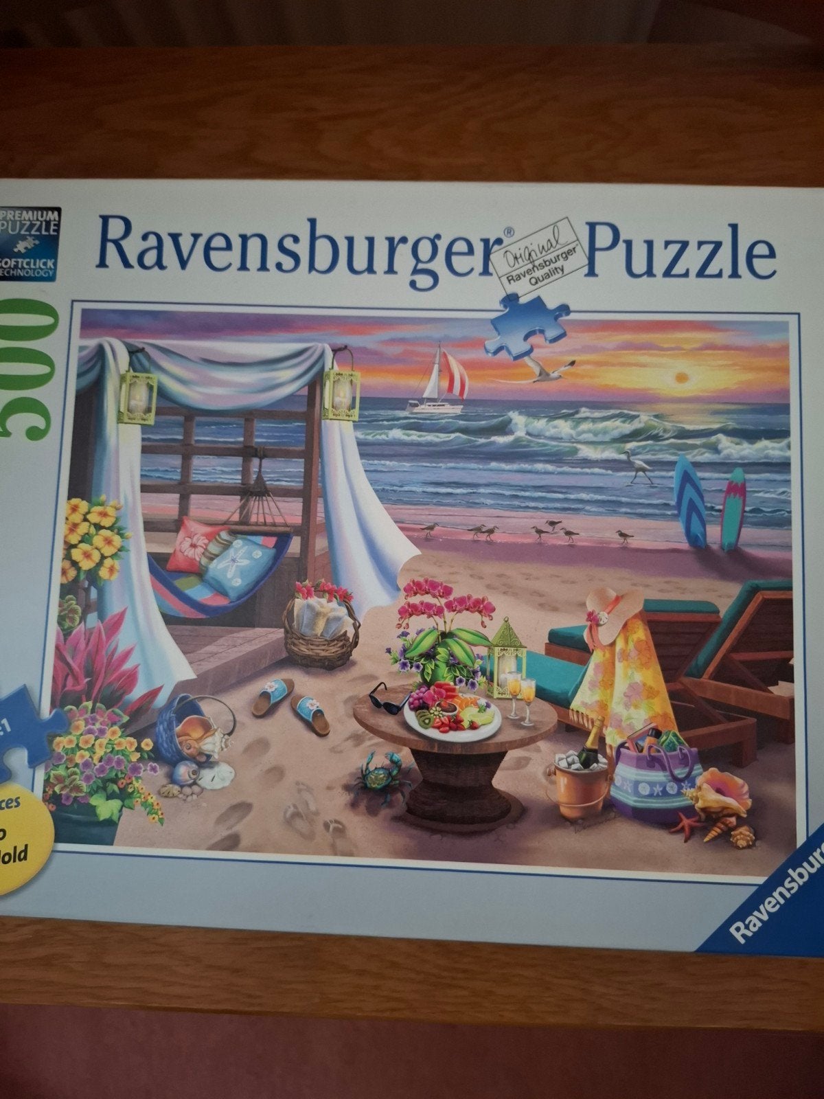 Ravensburger puzzel met 500 XL stukjes Strand, Ophalen of Verzenden, 500 t/m 1500 stukjes, Zo goed als nieuw