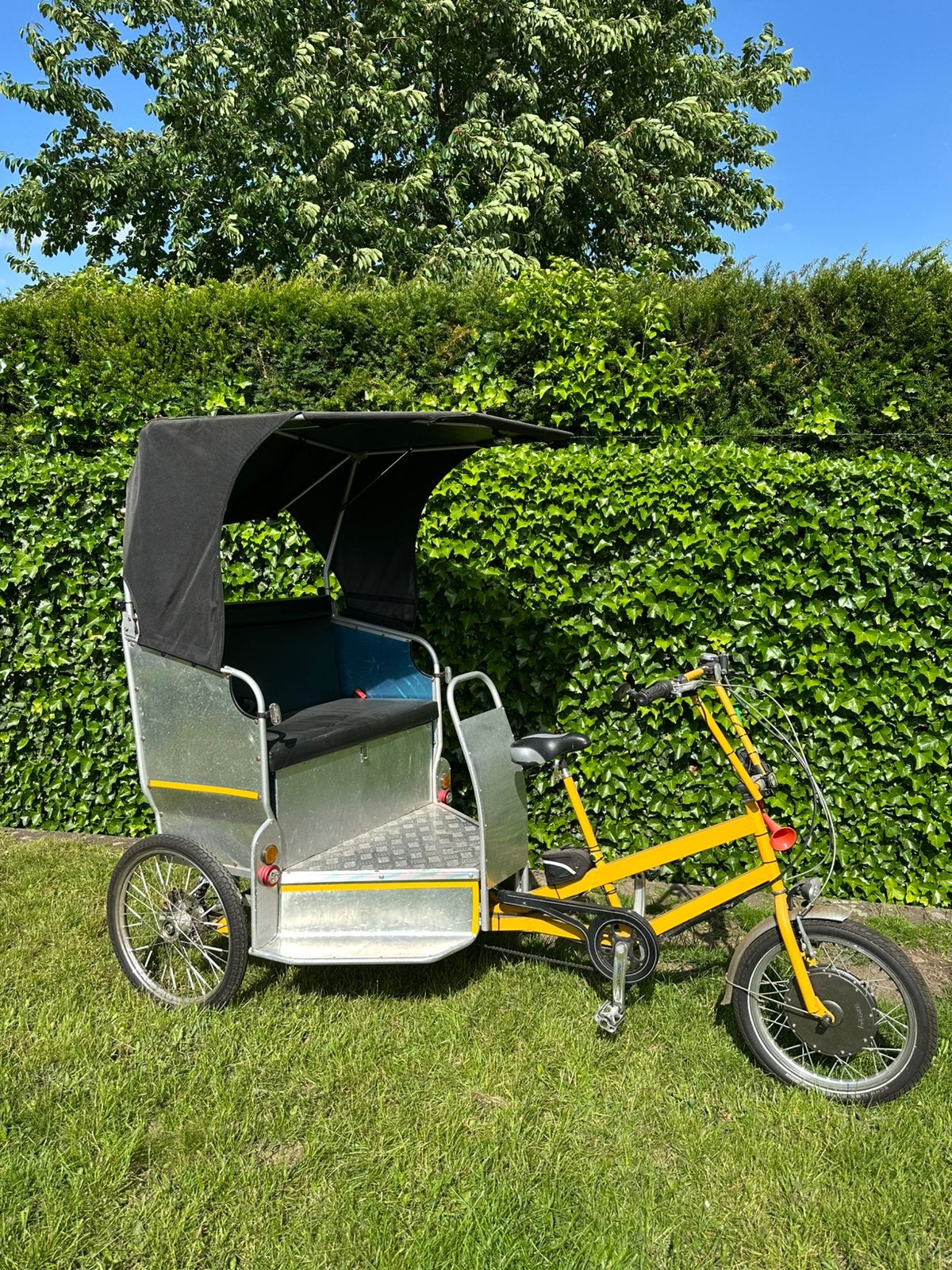 Elektrische Riksja fiets, 4 kinderen of meer, Huif, Zo goed als nieuw, Schijfrem