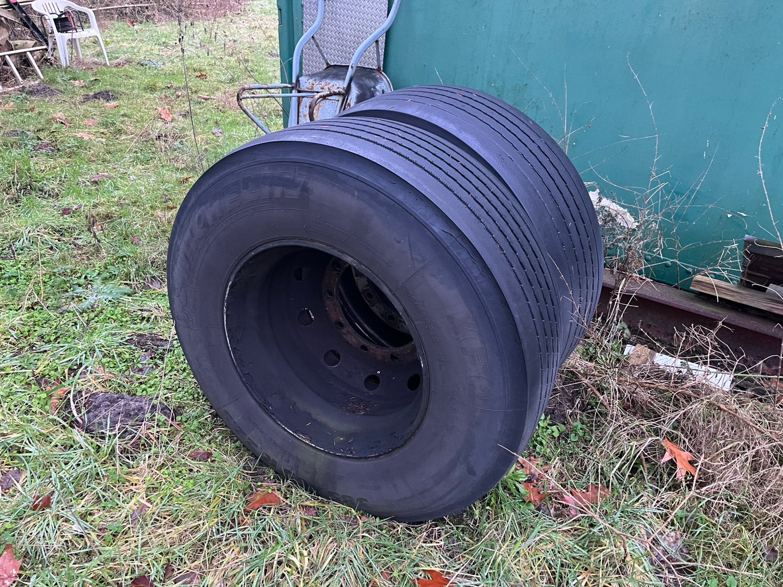 2 Michelin XF2 vrachtwagen/trailer banden, Ophalen