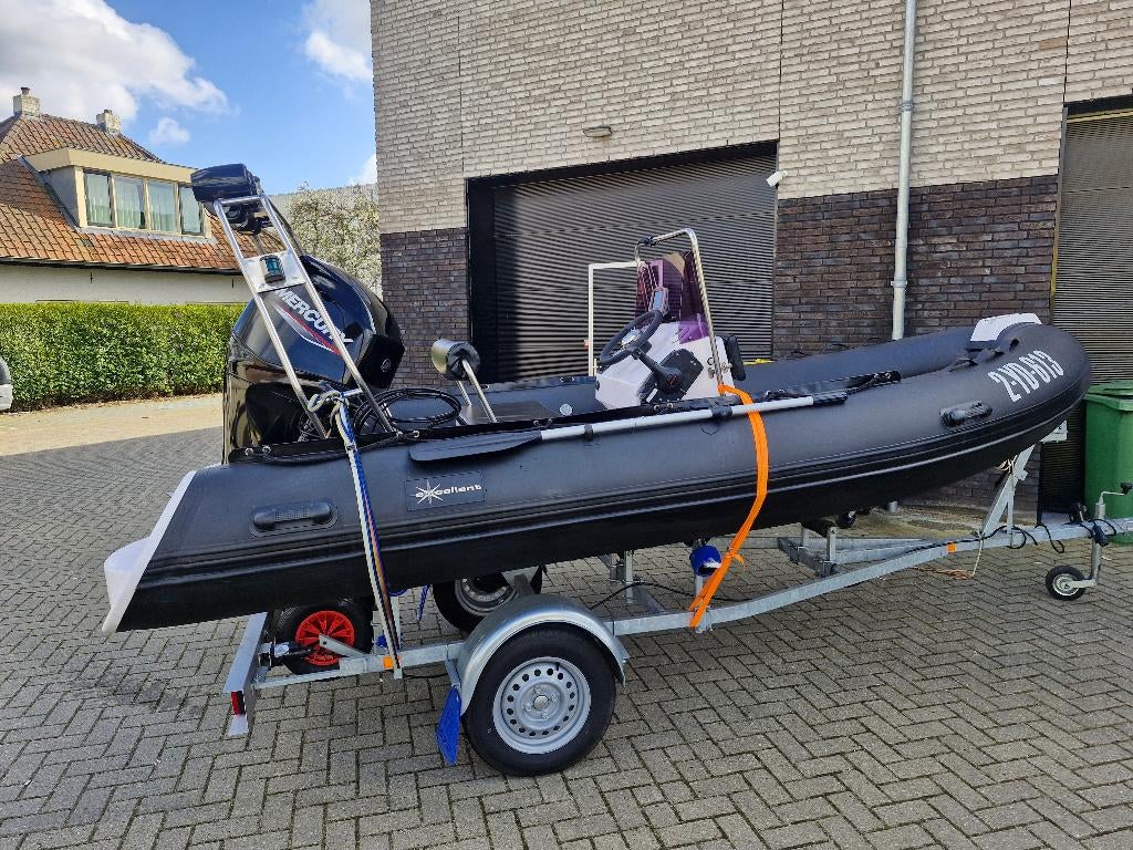 Rib 430 mercury 50 pk 31 uur in nieuwstaat inruil mogelijk, Nieuw, Benzine, Minder dan 70 pk, Overige materialen